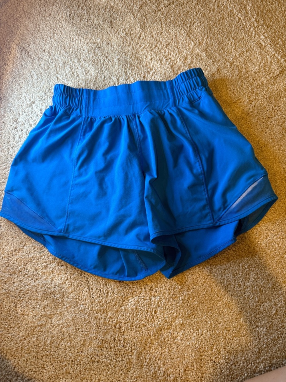 lululemon blue running shorts
